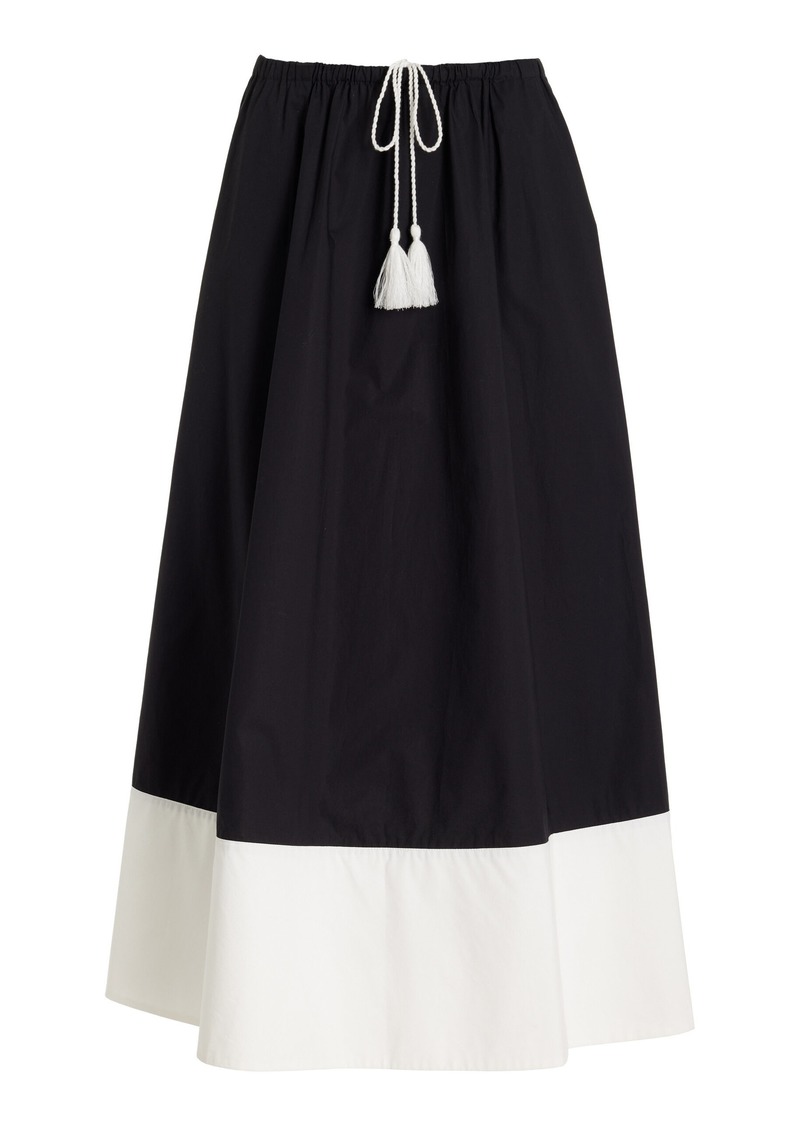 By Malene Birger - Exclusive Pheobes Cotton Maxi Skirt - Black/white - EU 34 - Moda Operandi