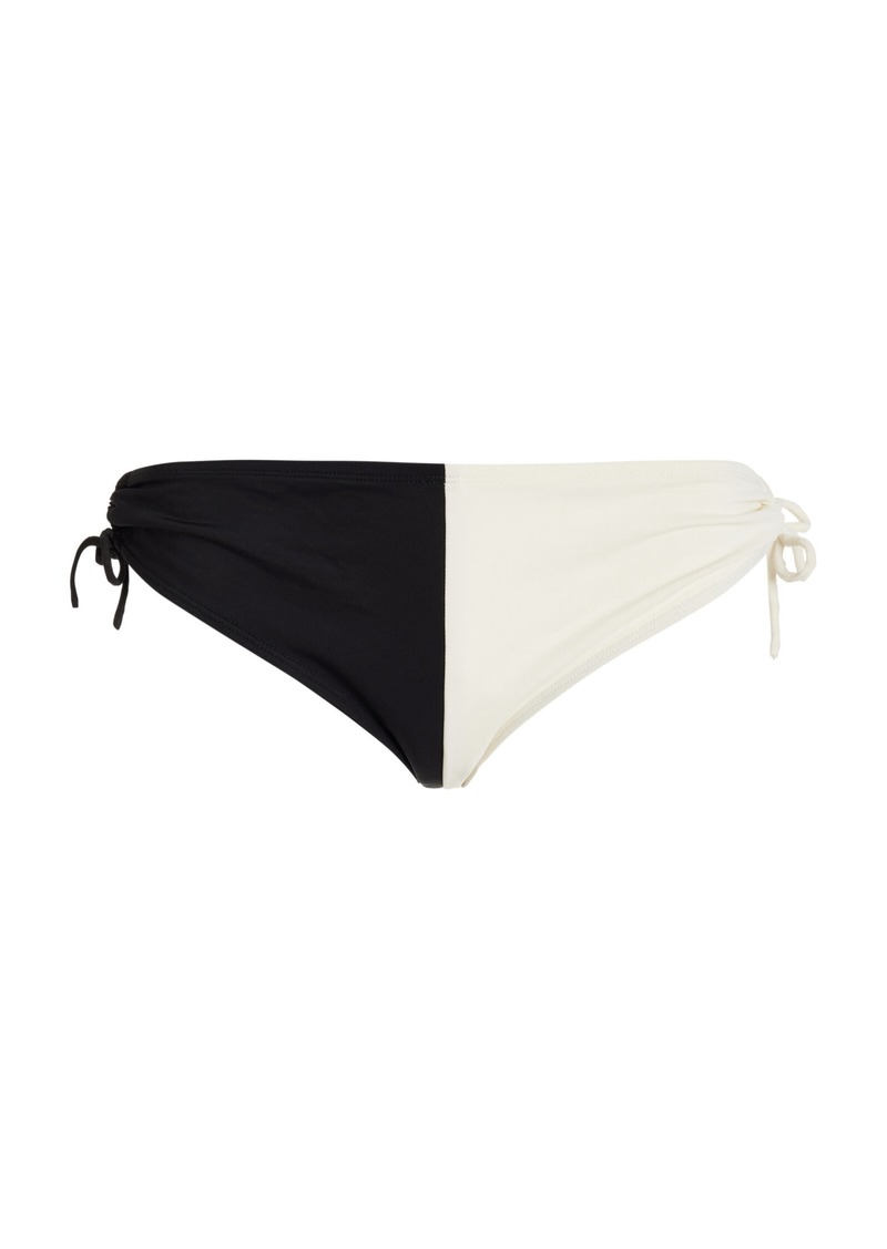 By Malene Birger - Exclusive Seabay Low-Rise Bikini Bottom - Black/white - L - Moda Operandi