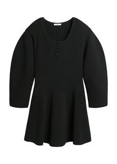 By Malene Birger - Francesca Curved-Seam Skater Mini Dress - Black - M - Moda Operandi