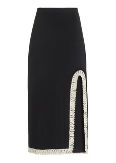 By Malene Birger - Gabie Embroidered Midi Skirt - Black - M - Moda Operandi