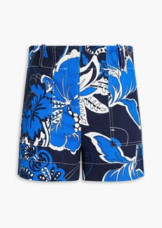 By Malene Birger - Gaugler floral-print twill shorts - Blue - DE 44