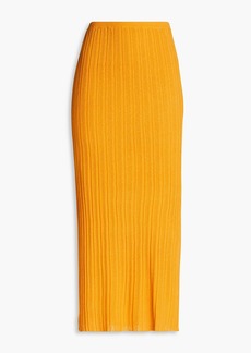 By Malene Birger - Irvana ribbed-knit midi skirt - Yellow - XS