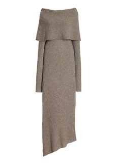 By Malene Birger - Junea Wool-Blend Midi Dress - Brown - L - Moda Operandi