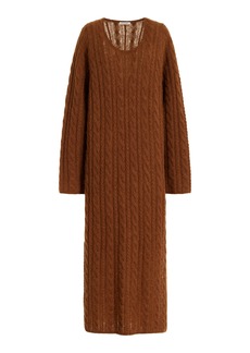 By Malene Birger - Lovella Chunky Cable-Knit Maxi Dress - Brown - XS - Moda Operandi