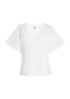 By Malene Birger - Lunae Flare-Sleeve Cotton T-Shirt - White - EU 34 - Moda Operandi