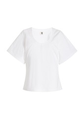 By Malene Birger - Lunae Flare-Sleeve Cotton T-Shirt - White - EU 36 - Moda Operandi