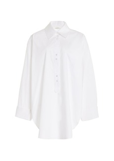 By Malene Birger - Maye Cotton Poplin Tunic Shirt - White - EU 34 - Moda Operandi