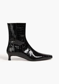 By Malene Birger - Micella croc-effect leather ankle boots - Black - EU 36