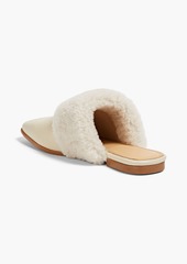 By Malene Birger - Mollys shearling-trimmed leather slippers - White - EU 40