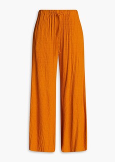 By Malene Birger - Pisca seersucker wide-leg pants - Orange - DE 40