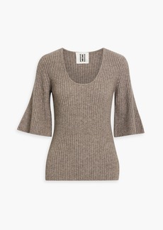 By Malene Birger - Remona ribbed wool and yak-blend top - Neutral - XL