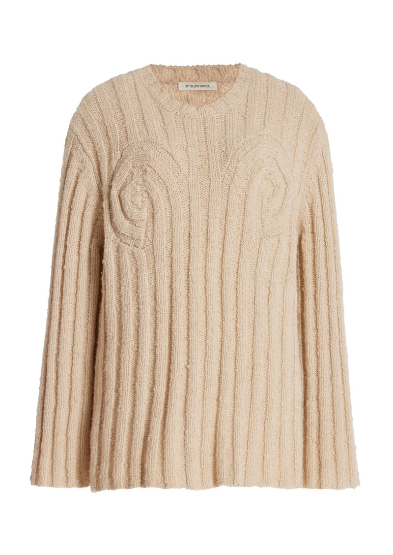 By Malene Birger - Ribbed-Knit Stretch-Wool Sweater - Off-White - M - Moda Operandi