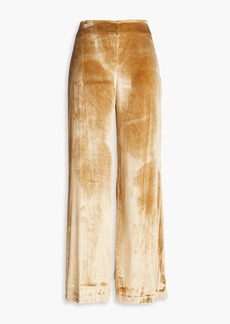 By Malene Birger - Rienna velvet wide-leg pants - Brown - DE 38