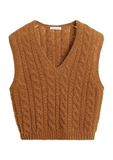 By Malene Birger - Simea Cable-Knit Vest - Brown - L - Moda Operandi