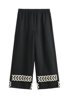 By Malene Birger - Wide Leg Linen Pants - Black - EU 44 - Moda Operandi