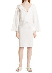 BY MALENE BIRGER Baltimores Long Sleeve Organic Cotton Dress in Tinted White at Nordstrom