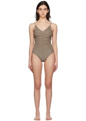 by Malene Birger Brown & Black Tessa One-Piece Swimsuit