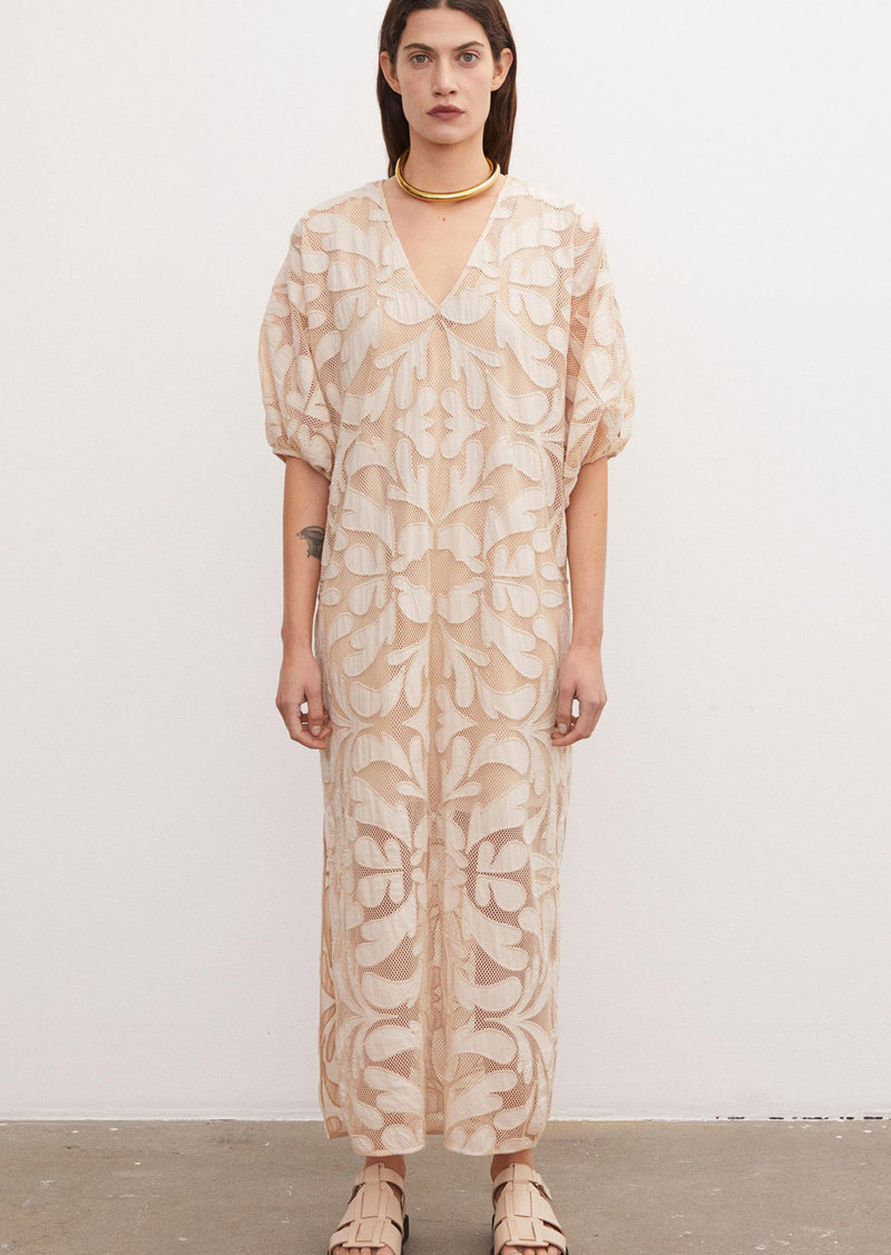 Birger By Malene Birger Dypsia Embroidered Mesh Maxi Dress |