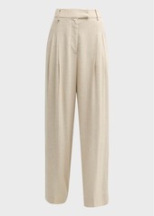 By Malene Birger Cymbaria Wide-Leg Pleated Pants 