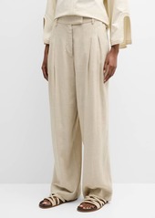 By Malene Birger Cymbaria Wide-Leg Pleated Pants 