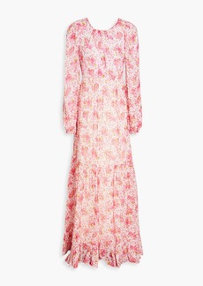 byTiMo - Cutout floral-print crepe maxi dress - Pink - S