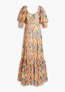 byTiMo - Shirred floral-print crepe maxi dress - Multicolor - XS