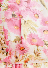byTiMo - Gathered floral-print organza mini dress - Pink - S