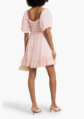 byTiMo - Ruched floral-print chiffon mini dress - Pink - S