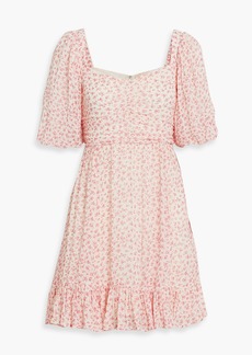 byTiMo - Ruched floral-print chiffon mini dress - Pink - S