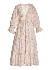 byTiMo - Women's Floral Slub Cotton Midi Dress - Floral - Moda Operandi