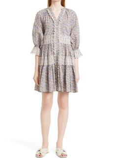 byTiMo Floral Print Cotton Dress in Blue Garden at Nordstrom