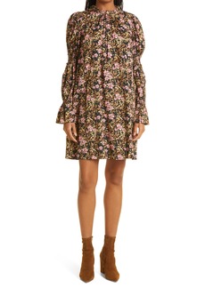 byTiMo Long Sleeve Floral Shift Dress at Nordstrom