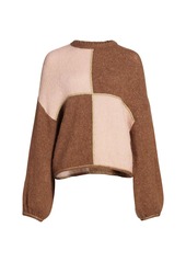 byTiMo Golden Knit Colorblock Pullover Sweater