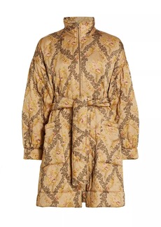 byTiMo Quilted Satin Belted Coat