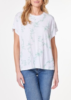 C & C California Camille Dolman T-Shirt in Brilliant White Etched Floral at Nordstrom Rack