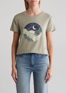 C & C California Julia Everyday Graphic T-Shirt in Dried Sage Moonlit Landscape at Nordstrom Rack