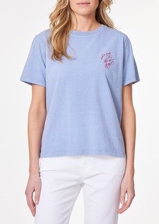 C & C California Kris Cropped Cotton Tee in Forever Blue Lobster at Nordstrom Rack
