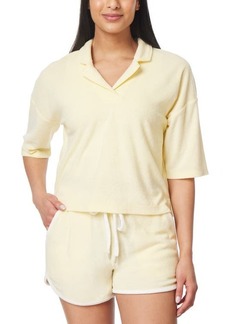 C & C California Teegan Towel Terry Polo in French Vanilla at Nordstrom