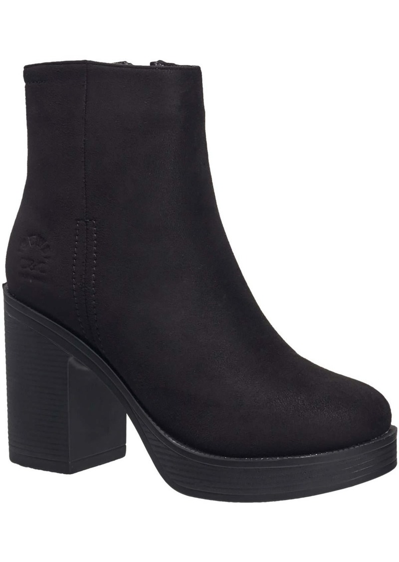 C & C California Womens Faux Suede Round toe Ankle Boots