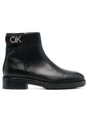 Calvin Klein 35mm logo-plaque ankle boots