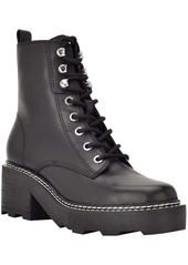 Calvin Klein Abeni Womens Leather Platform Combat & Lace-up Boots