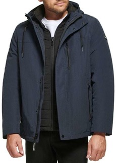 Calvin Klein Arctic Faille 3-In-1 Hooded Bib Jacket