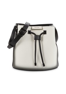 Calvin Klein Ash Metallic Contrast Strap Bucket Bag