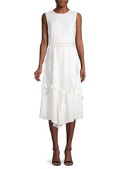 Calvin Klein Asymmetric Ruffle A-Line Dress