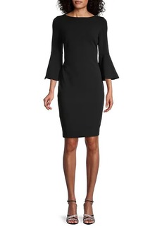 Calvin Klein Bell-Sleeve Sheath Dress