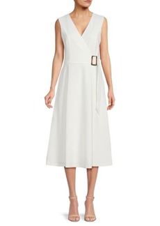 Calvin Klein Belt Trim A Line Dress