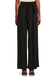 Calvin Klein Belted Pleated Wide Leg Pants