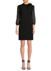 Calvin Klein Bow Puff Sleeve Shift Dress