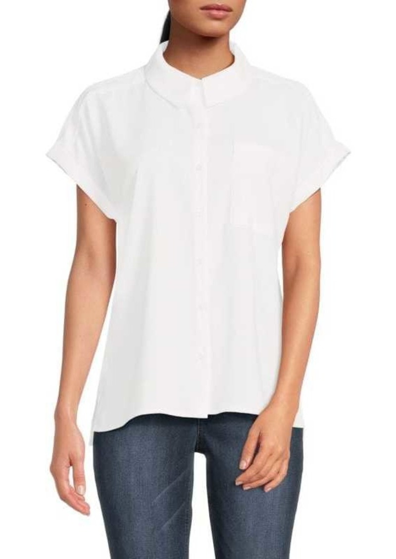 Calvin Klein Boxy Button Up Top