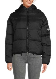 Calvin Klein Boxy Hooded Puffer Jacket